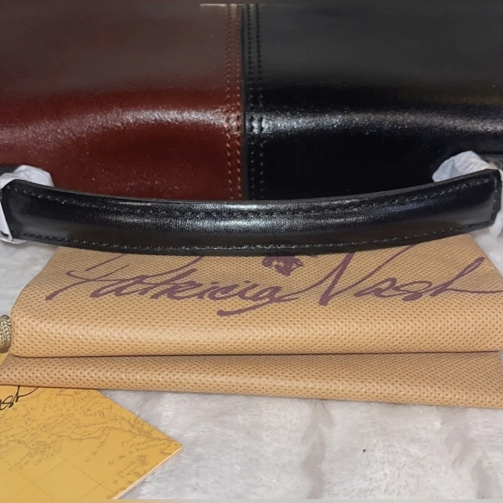 Patricia Nash Yoeky Top Handle Colorblock Leather Crossbody Bag